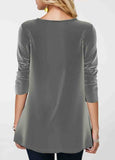 Velvet Stitching Sequin Light Grey Sweatshirt