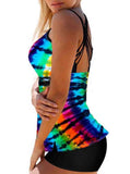 Tie Dyed Printed Tankini Set