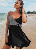 Strap U-Neck Elegant Classic Swimdresses