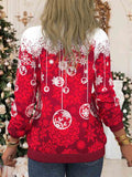 Christmas Print Round Neck Sweatshirt