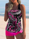 Printed Straps Tankini Set