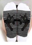 Cute Cat Printed Casual Cotton Socks