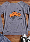 Halloween Pumpkin Long Sleeve Sweatshirt