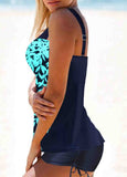 Printed Wide Strap Tankini Set