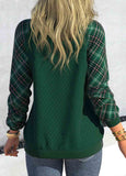 Tartan Print Blackish   Sweatshirt