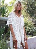 Solid  Knit Cover Ups For Holiday