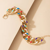 Colorful Dot Design Gold Metal Bracelet - soofoom.com