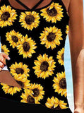 Sunflower Printed Tankini Set