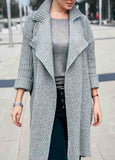 Open Front Solid Long Sleeve Cardigan