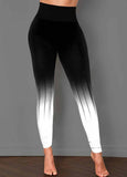 High Waist Black Ombre Skinny Pants