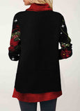 Christmas Print Pullover Long Sleeve Top