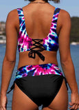 Tie Dye High Waisted Bikini Set