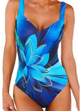 Floral Printed Strap One-piece Swimsuits