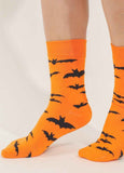 Halloween Bat Pattern Socks