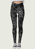 Halloween Print High Waisted Striped Pants