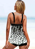 Printed  Wide Strap  Tankini Set