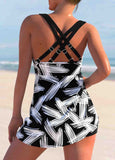 Cross Strap Printed  Swimwear and Shorts