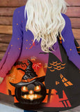 Halloween Print Long Sleeve Cardigan