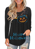 Halloween Crinkle Chest Long Sleeve T Shirt