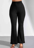 High Waist Elastic Flare Pants