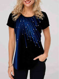 3D Meteor Shower Printed T-shirt