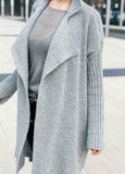 Open Front Solid Long Sleeve Cardigan