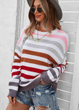 Elegant Striped Long Sleeve Sweater