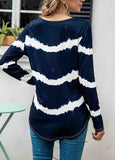 Print Stripe Crew Neck T-shirt