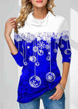 Christmas Snowflake Print  Sweatshirt