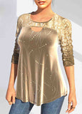 Sequin Printed  Party Design T Shirt