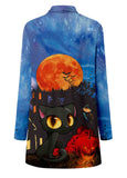 Halloween Print Long Sleeve Cardigan