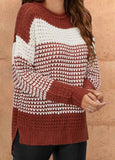 Knitted Round Neck Long Sleeve Thick Sweater