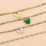 Butterfly Design Anklet Set