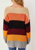 Color Block Long Sleeve Sweater