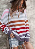 Elegant Striped Long Sleeve Sweater