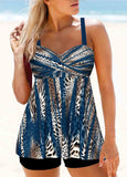 【Ships in 24 hours】Criss Cross  Leopard Tankini Top