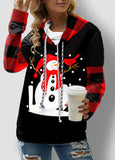 Christmas Print Long SleeveCowl Neck Sweatshirt