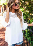 Lace Stitched Chiffon T-shirt