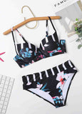 Floral Printed Bikinis Swimwear