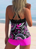 Printed Straps Tankini Set