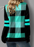 Ombre Lace Up Long Sleeve Sweatshirt