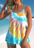 Ombre Tie Dye Print Tankini Top