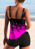 Floral Printed Ombre Beach Tankini Set