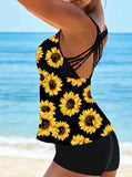 Sunflower Printed Tankini Set