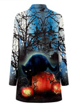 Halloween Print Long Sleeve Cardigan