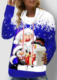 Christmas Snowman Print Sweatshirt