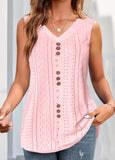 Pink Button Tank Top