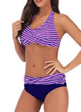 Stripe Printed Bikini Set