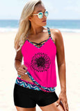 Sunflower Printed Tankini Set