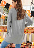 NEW! Pumpkin Print Side Pocket Halloween Tunic Top